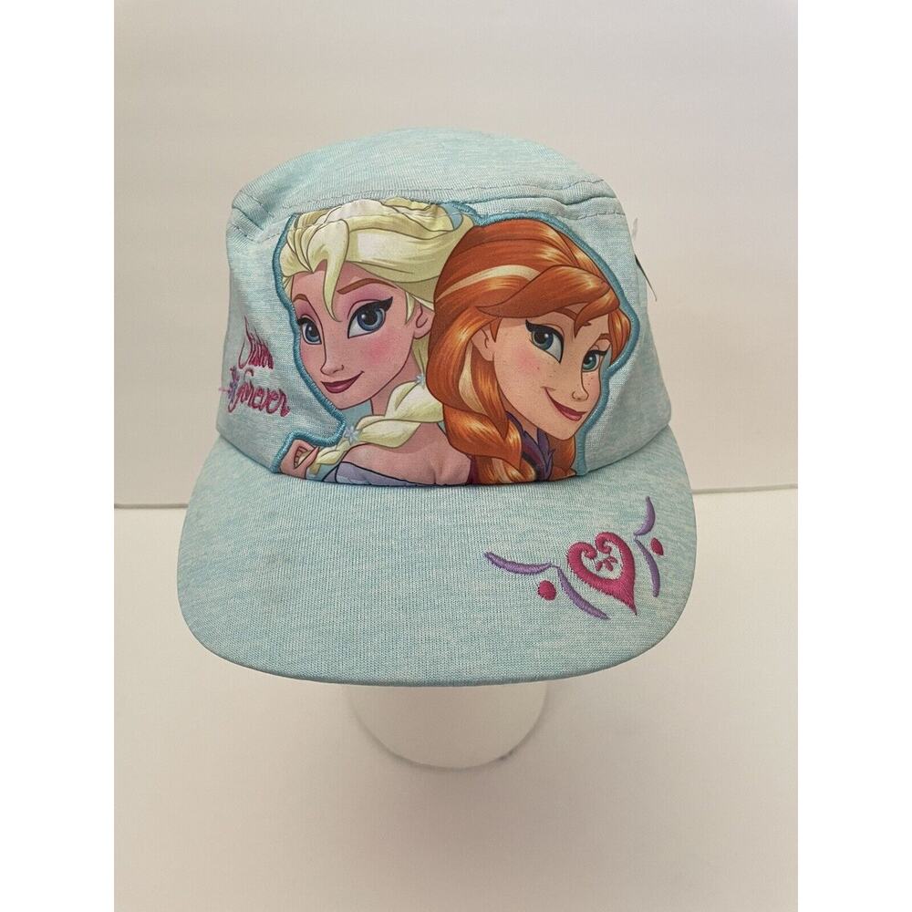 Disney Frozen Princess Anna Elsa Sister Forever Girls Baseball Cap Hat Size 5-6Y